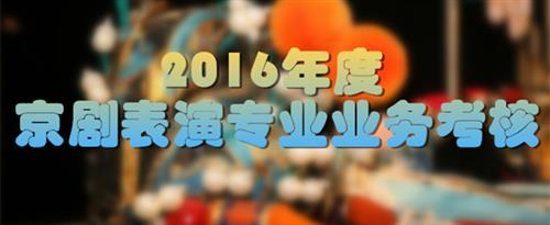 骚穴鸡巴国家京剧院2016年度京剧表演专业业务考...